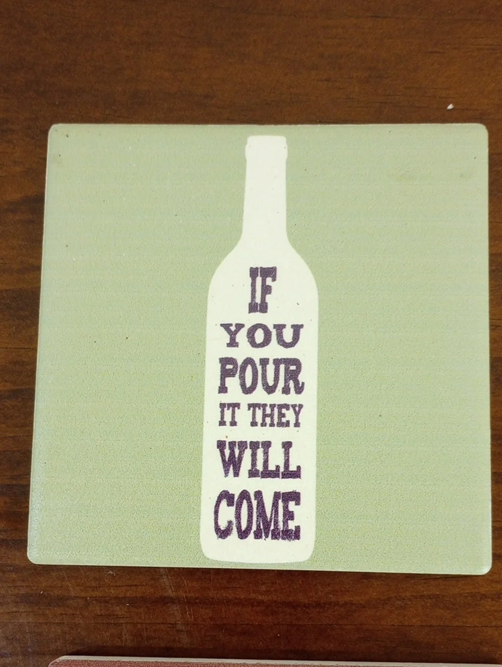 Wine-Themed Drink Coasters, Set Of 4 - New!
